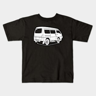 Jdm white print delica rear classic Kids T-Shirt